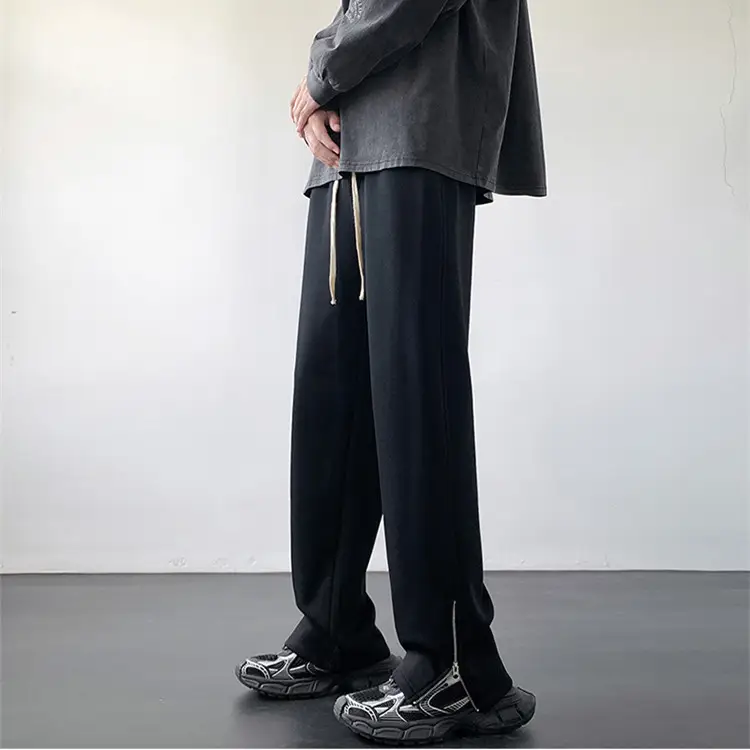 Men's American Vibe Wide Leg Sweatpants with Zipper Split — feature 2