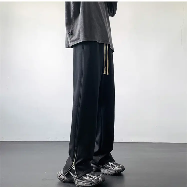 Men's American Vibe Wide Leg Sweatpants with Zipper Split — feature 5