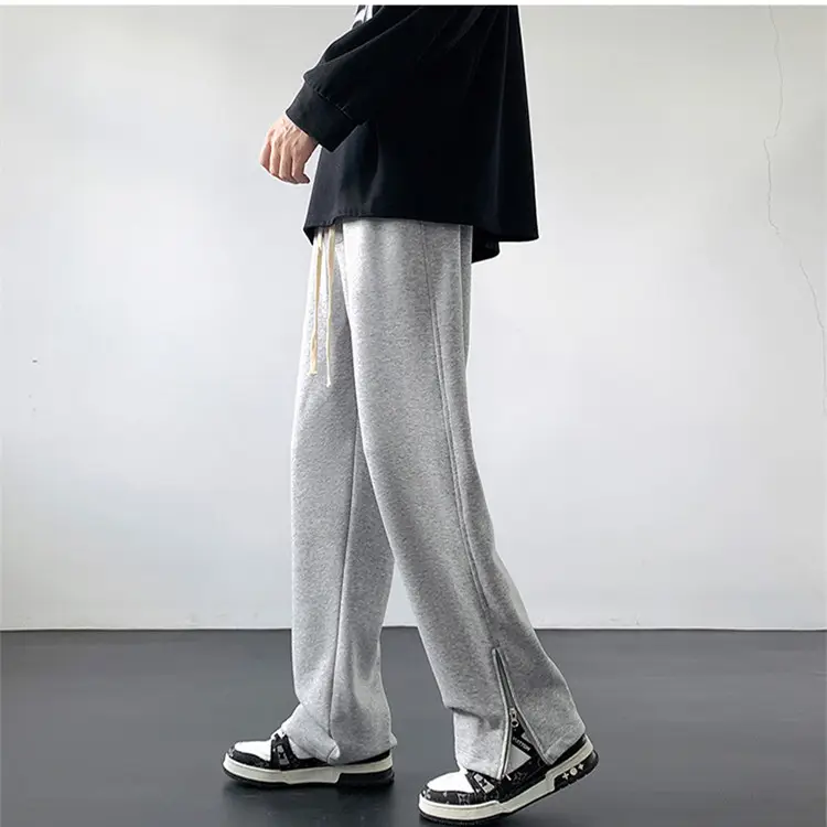 Men's American Vibe Wide Leg Sweatpants with Zipper Split — feature 8