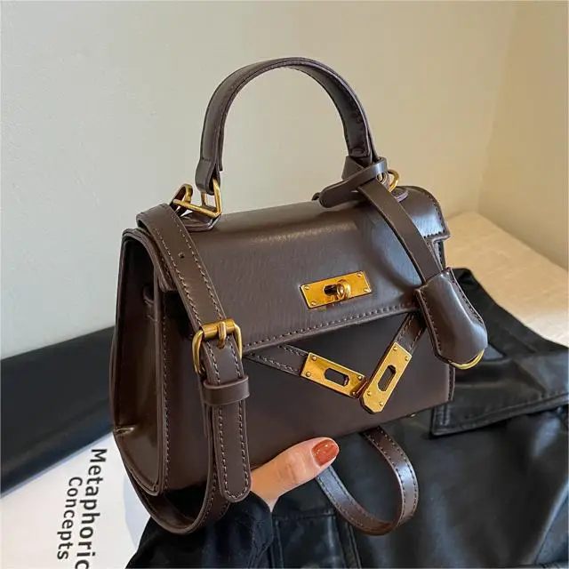 Women Retro Platinum Shoulder Bag 2023 Winter - Image 4