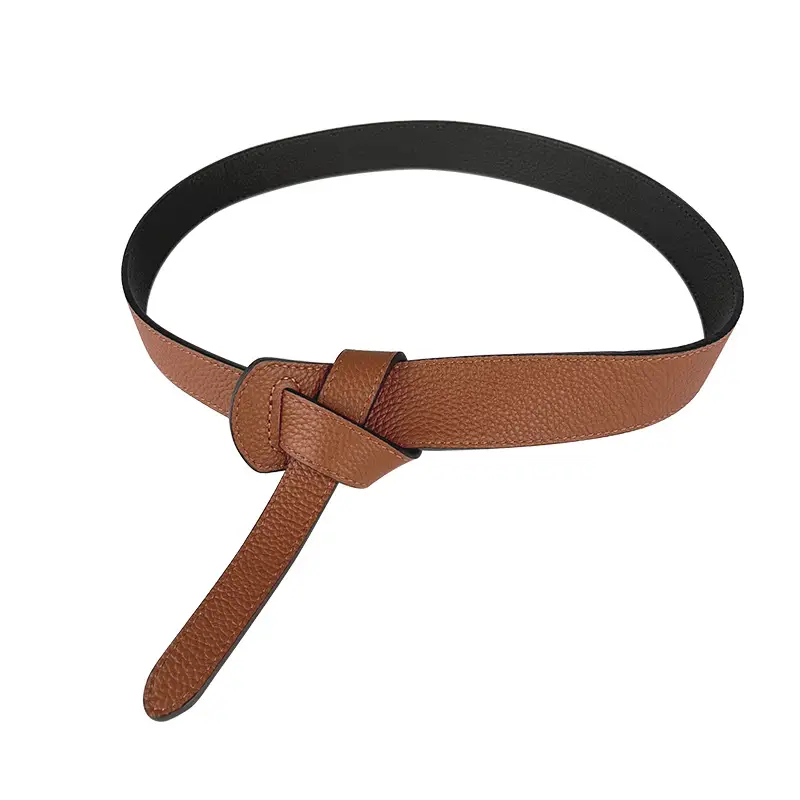 Women's Brown Cowhide Belt with Black Core - Image 6