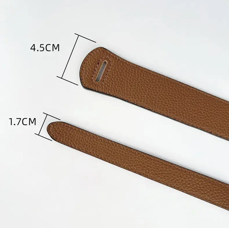 Women's Brown Cowhide Belt with Black Core — feature 3
