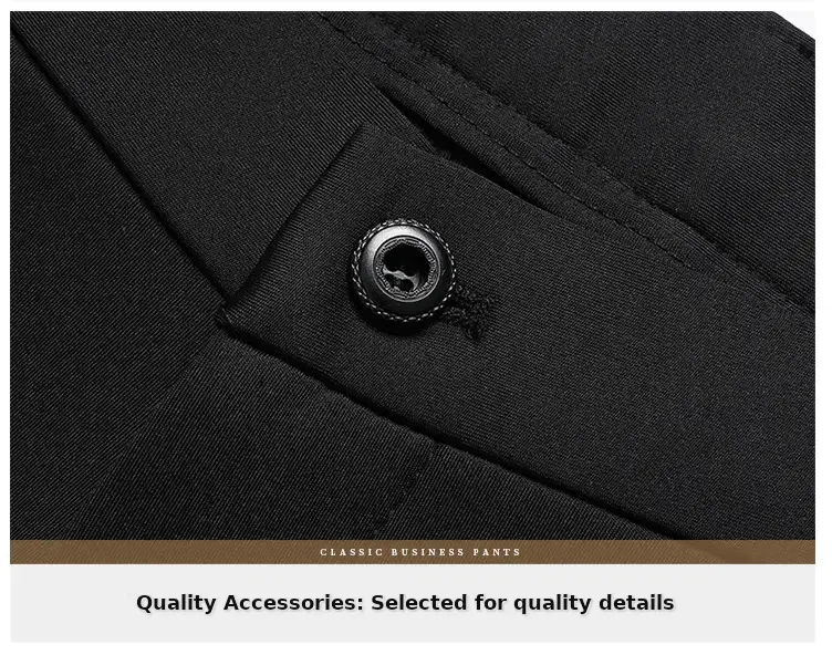Men Black Stretch Knitted Pants Autumn Business Suit — feature 33