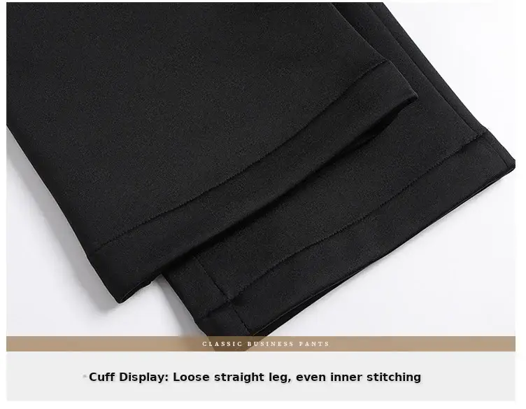 Men Black Stretch Knitted Pants Autumn Business Suit — feature 34