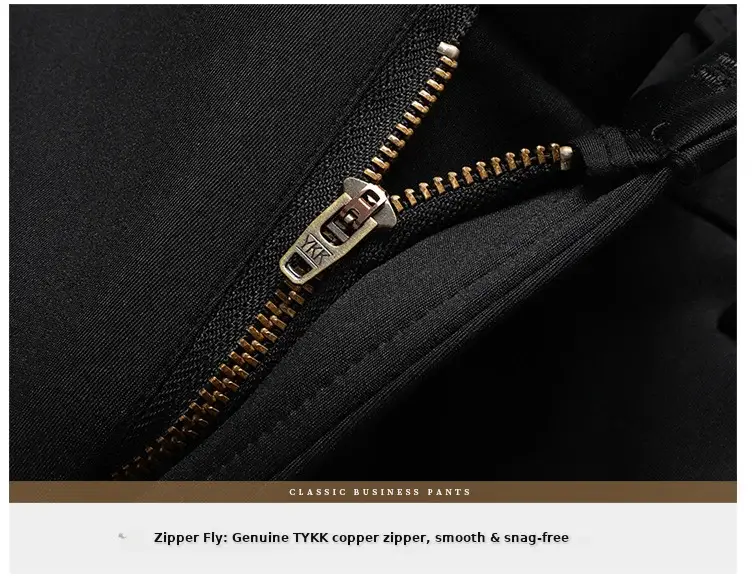 Men Black Stretch Knitted Pants Autumn Business Suit — feature 35