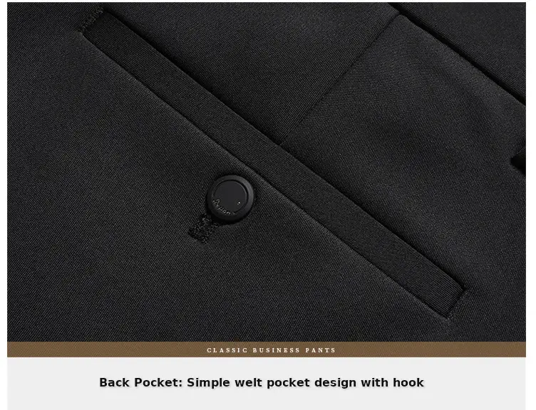 Men Black Stretch Knitted Pants Autumn Business Suit — feature 36