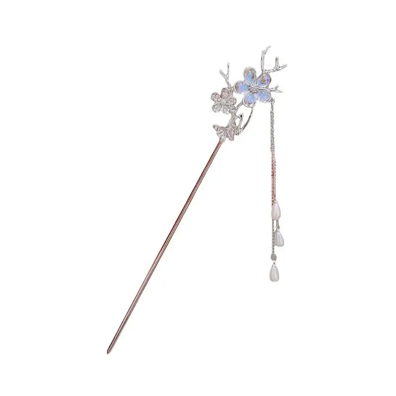 Elegant Crystal Tassel Hairpin for Women
