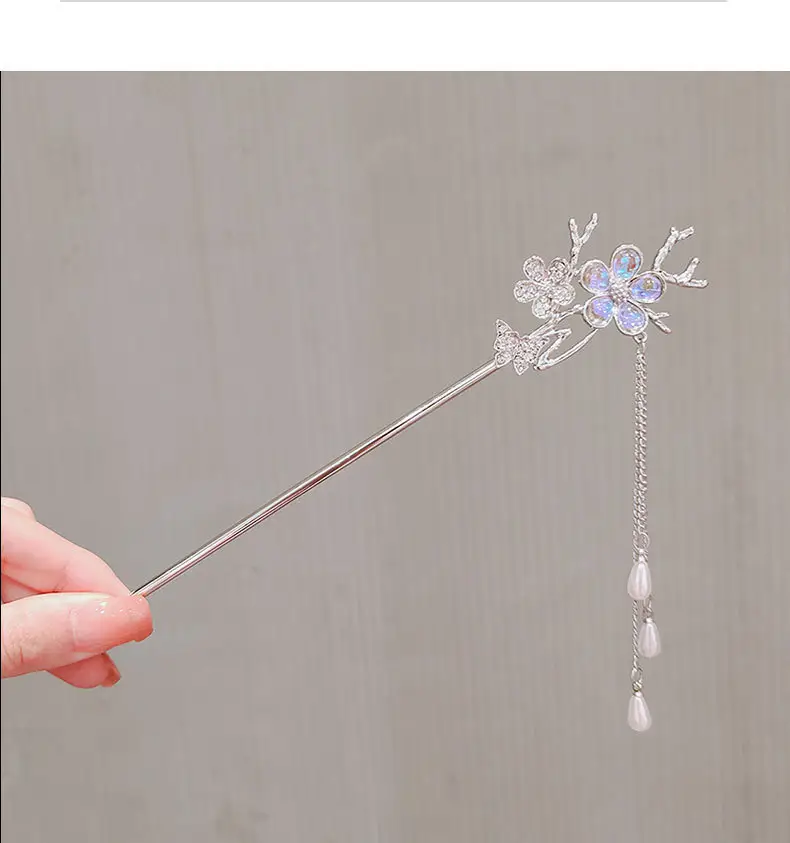 Elegant Crystal Tassel Hairpin for Women — feature 3