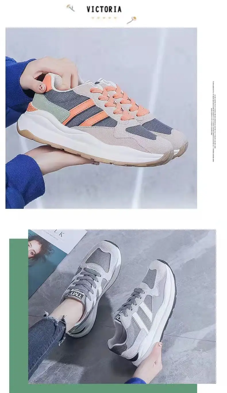 Autumn Style Sneakers, Trendy Thick-Soled Comfortable Flat Shoes, Women's Casual Lightweight Sports Sneakers Wholesale — feature 23