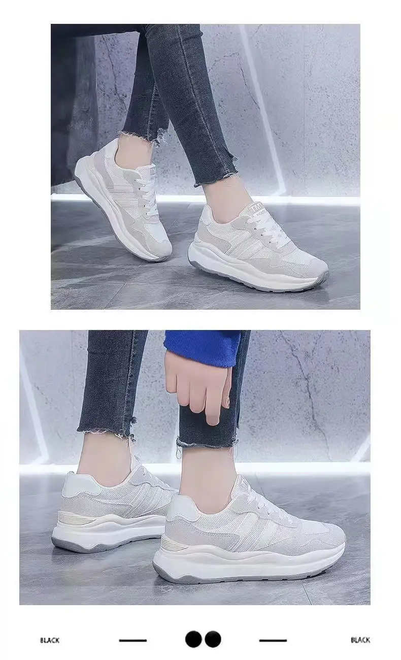 Autumn Style Sneakers, Trendy Thick-Soled Comfortable Flat Shoes, Women's Casual Lightweight Sports Sneakers Wholesale — feature 24