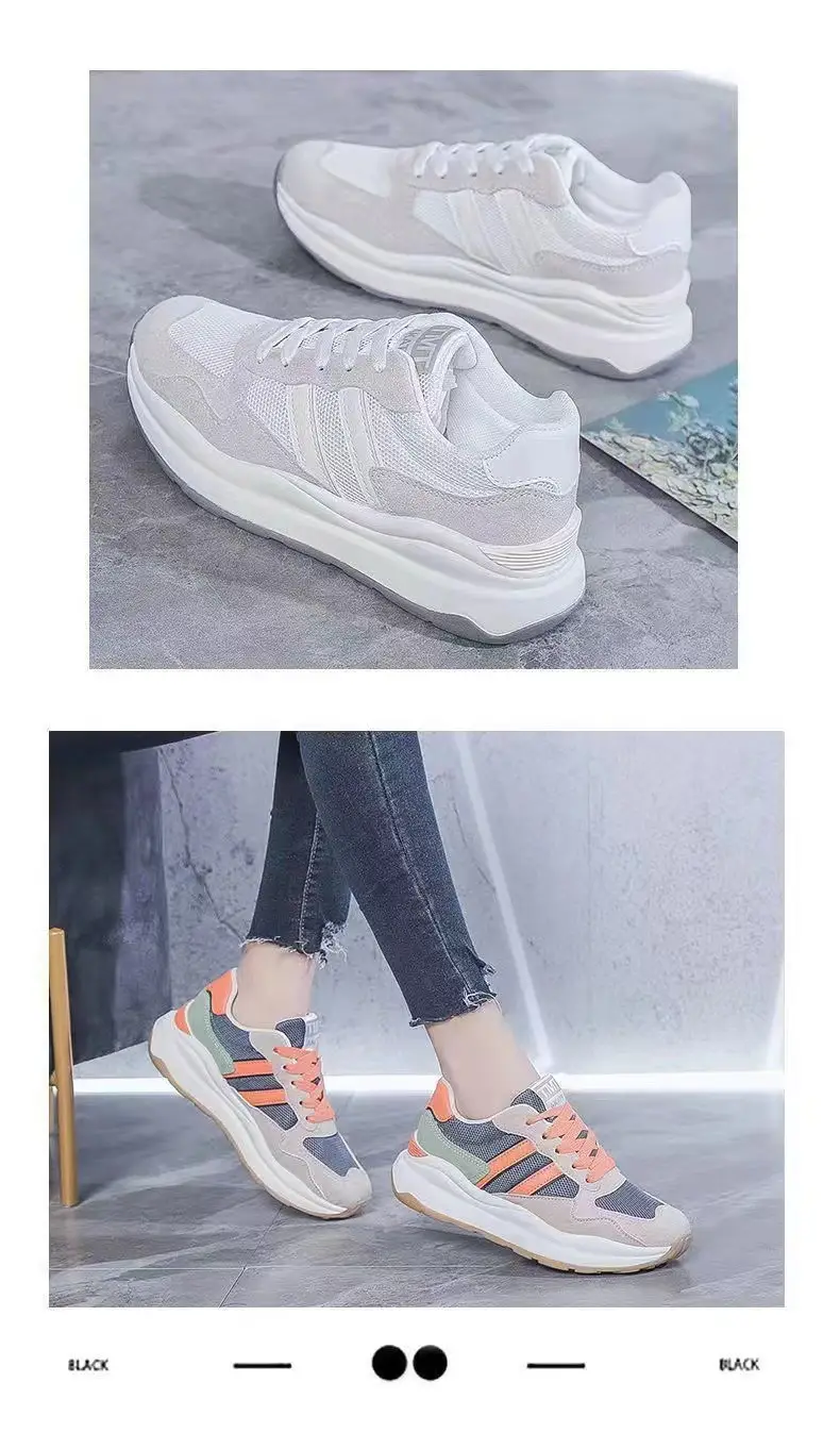 Autumn Style Sneakers, Trendy Thick-Soled Comfortable Flat Shoes, Women's Casual Lightweight Sports Sneakers Wholesale — feature 27