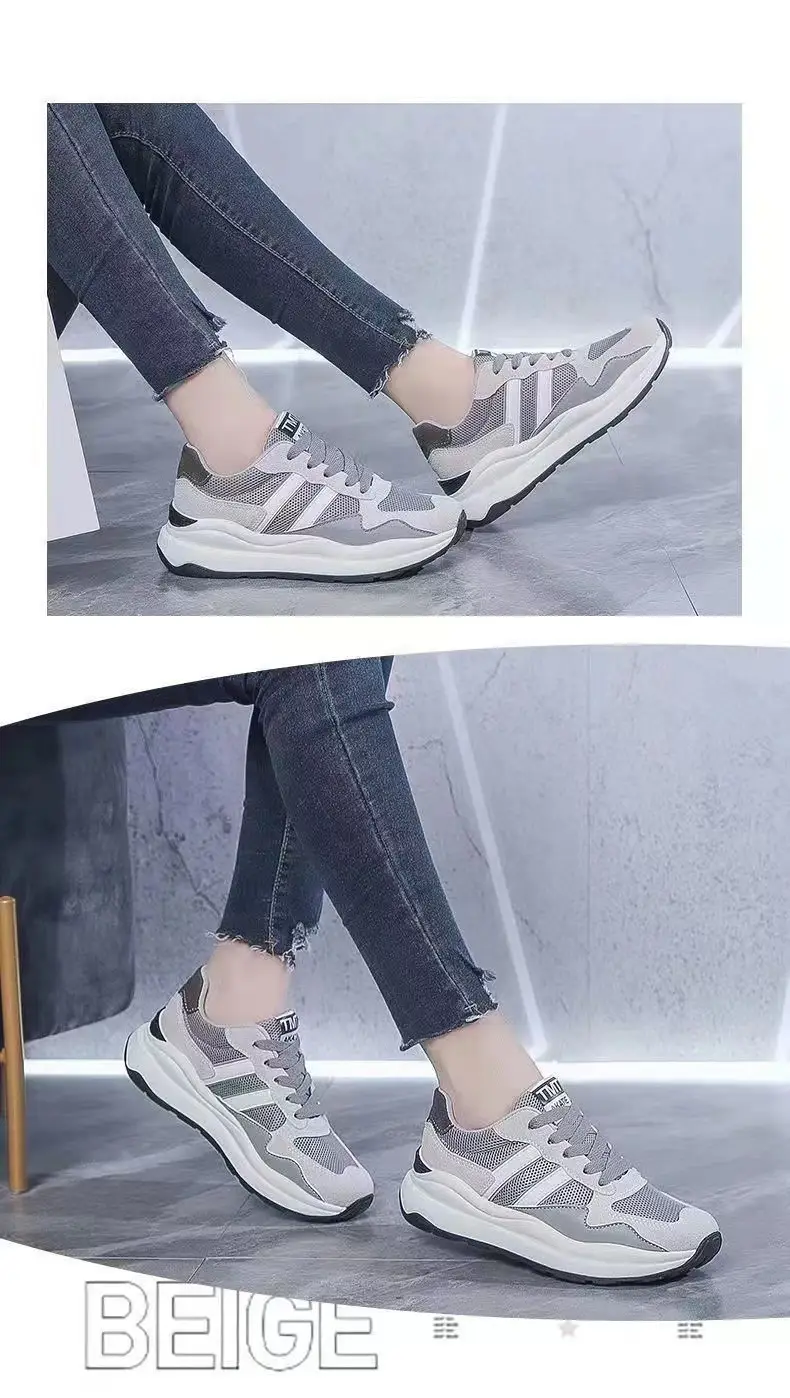 Autumn Style Sneakers, Trendy Thick-Soled Comfortable Flat Shoes, Women's Casual Lightweight Sports Sneakers Wholesale — feature 28
