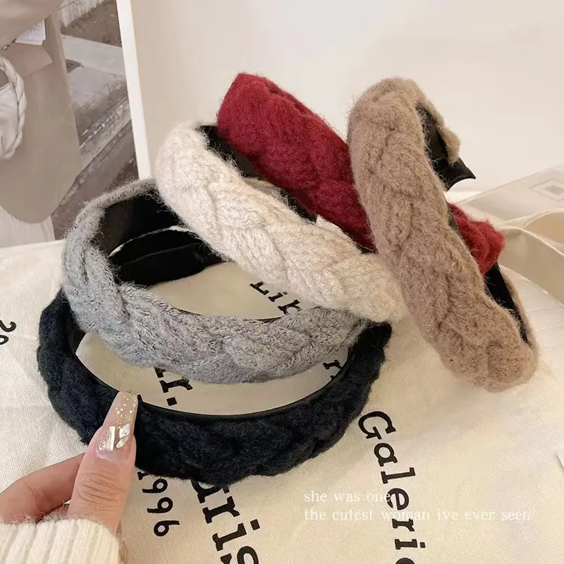 All-Matching Knitted Wool Twist Headbands for Women - Image 6