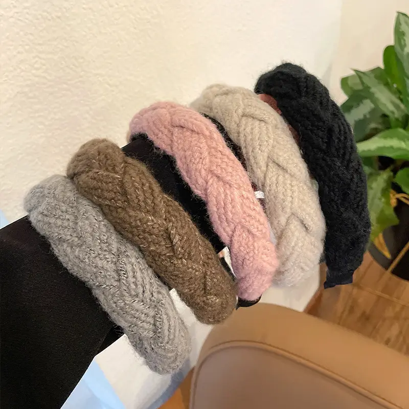 All-Matching Knitted Wool Twist Headbands for Women - Image 8