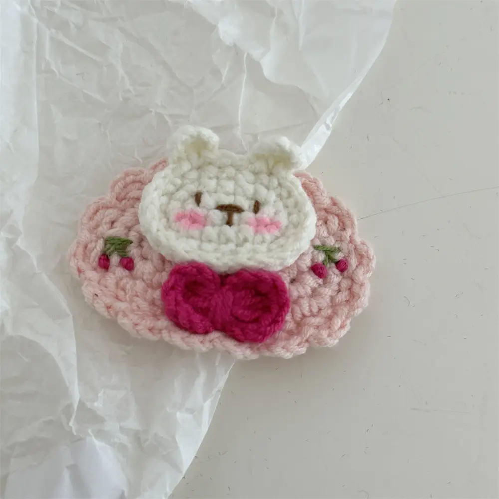 Crochet-pink rabbit
