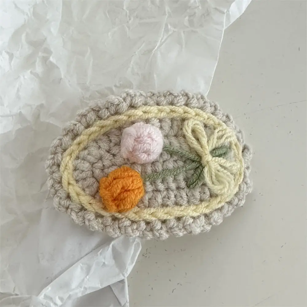 Cute Embroidered Hair Clip for Girls Autumn Winter