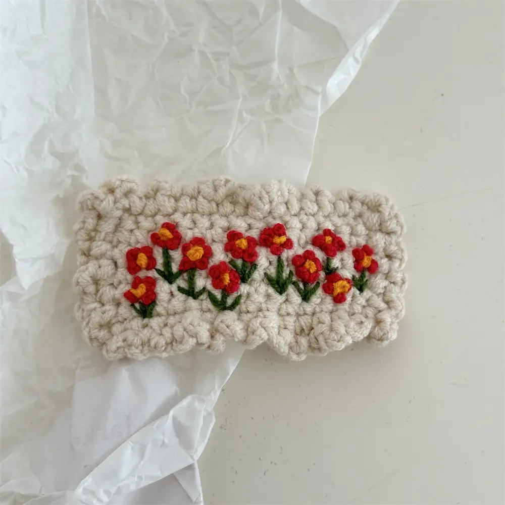 Cute Embroidered Hair Clip for Girls Autumn Winter
