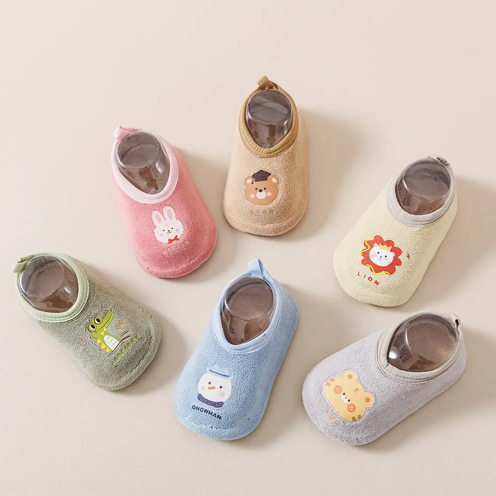 Pink Bunny Baby Floor Socks for Kids Autumn Winter