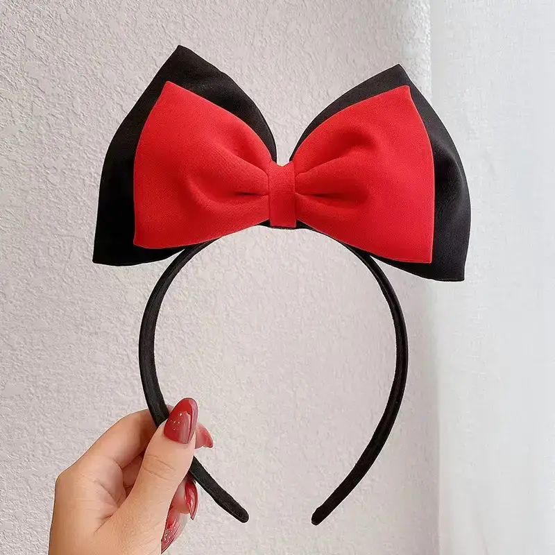Red 3D Bow Headband for Girls - Image 4