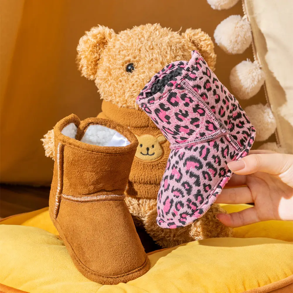 Jingshilu Baby Warm Lamb Wool Shoes Black Newborn - Image 7