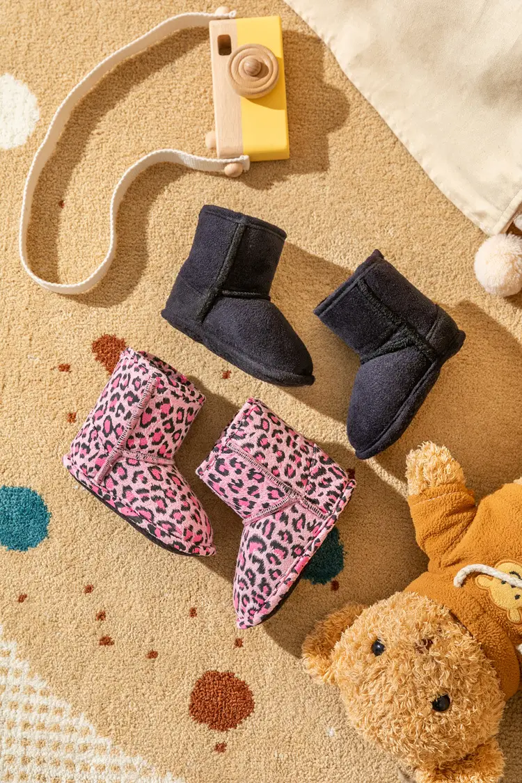 Jingshilu Baby Warm Lamb Wool Shoes Black Newborn — feature 10