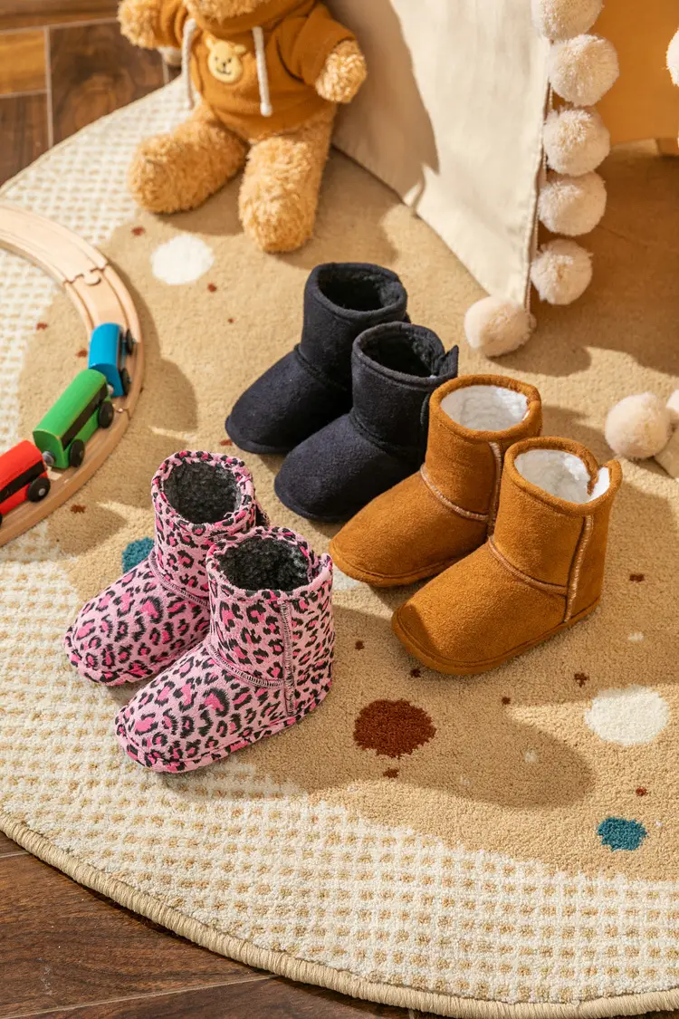 Jingshilu Baby Warm Lamb Wool Shoes Black Newborn — feature 11