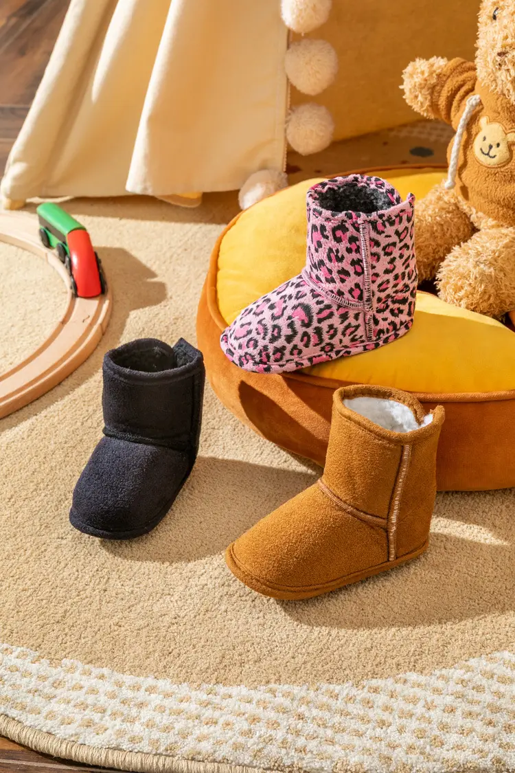 Jingshilu Baby Warm Lamb Wool Shoes Black Newborn — feature 12