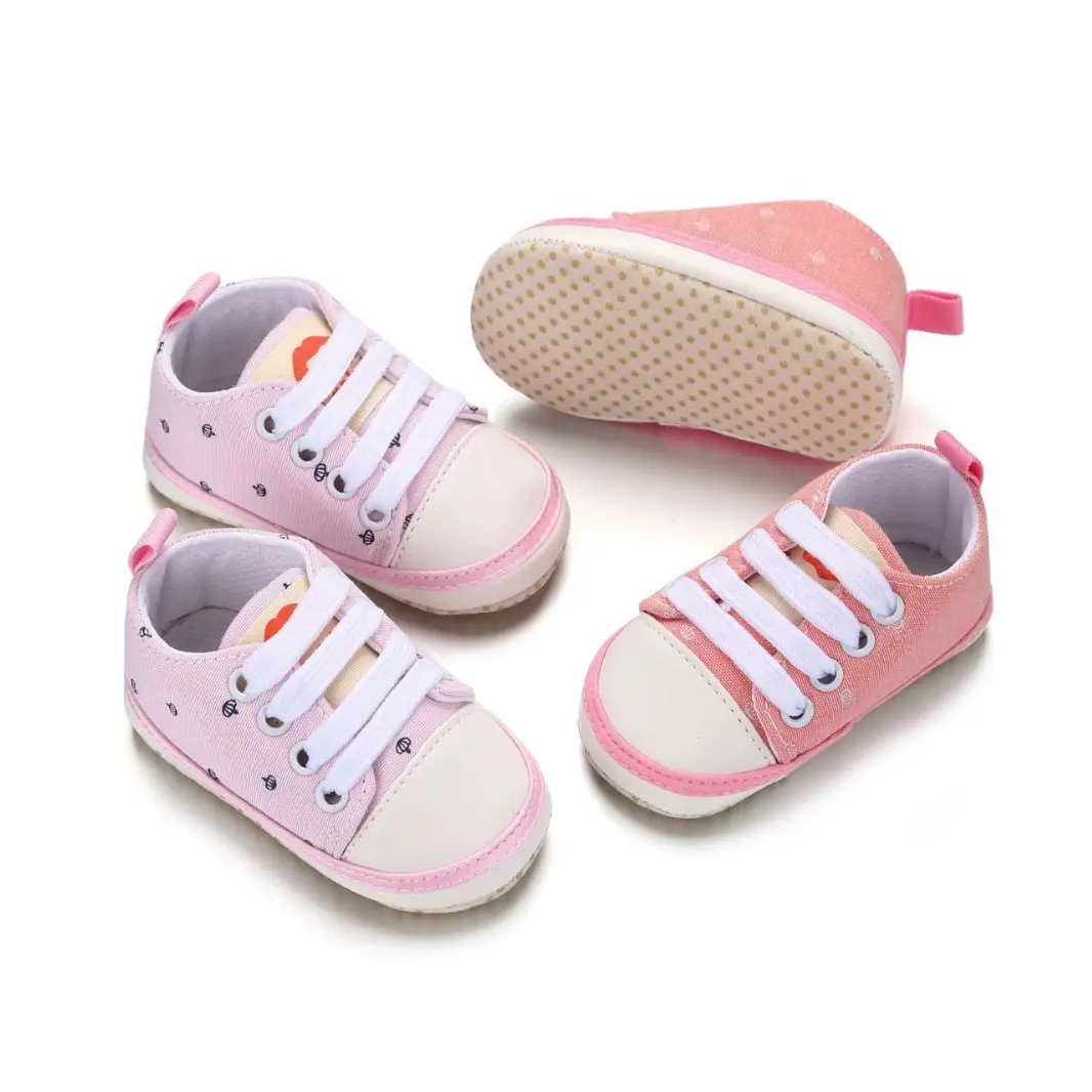 Spring and Autumn casual baby shoes knitted canvas shoes non-slip soft bottom toddler shoes baby shoes 0-18 months breathable wear-resistant - Image 3