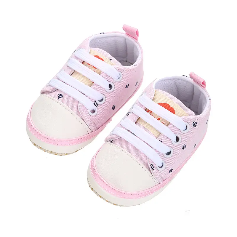 Spring and Autumn casual baby shoes knitted canvas shoes non-slip soft bottom toddler shoes baby shoes 0-18 months breathable wear-resistant