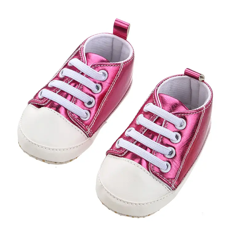 Casual baby shoes artificial PU canvas shoes non-slip soft bottom toddler shoes baby shoes 0-18 months breathable wear-resistant