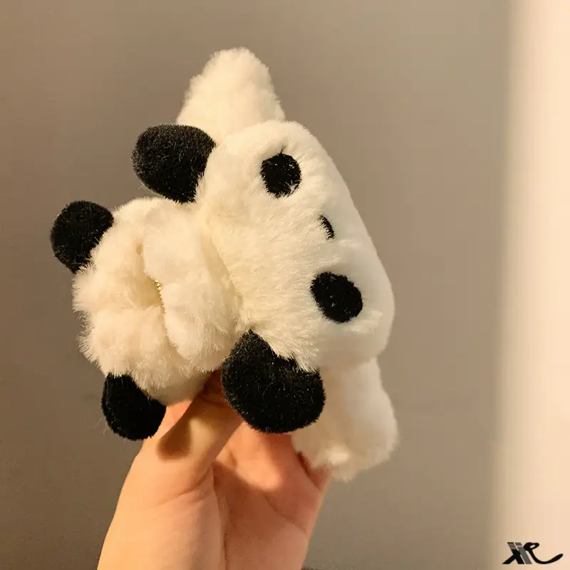 Cute Panda Plush Hair Clip for Women - Image 4