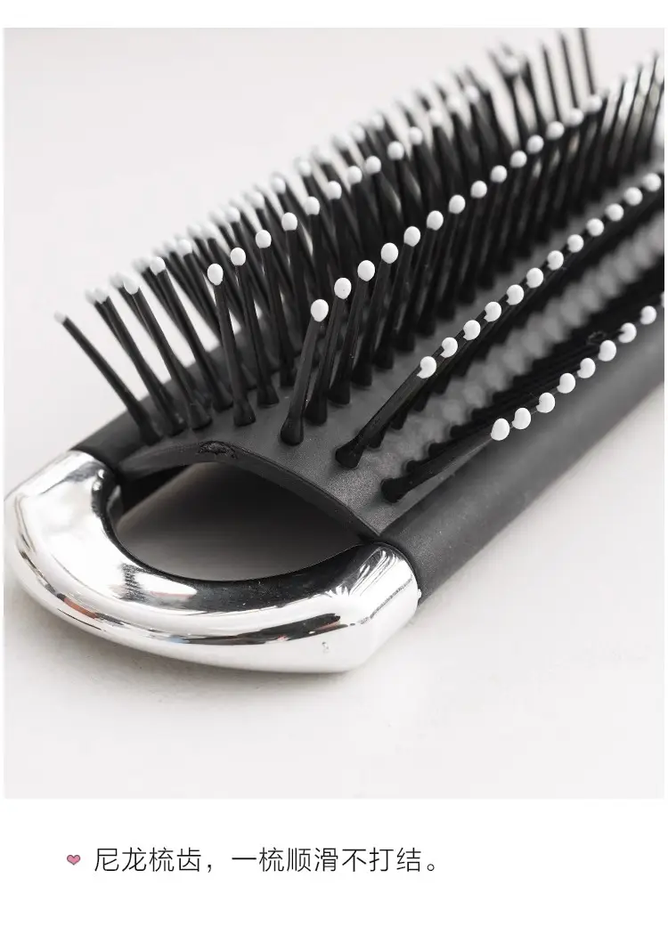 Women's Mini Hair Brush with Mirror and Air Cushion Design — feature 11