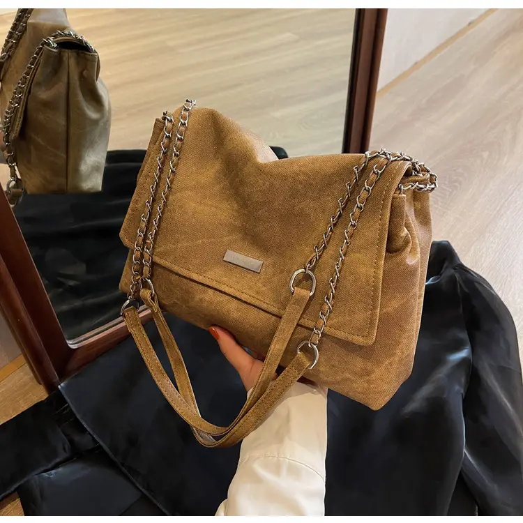 Beige Vintage Chain Shoulder Bag for Women 2026 — feature 30