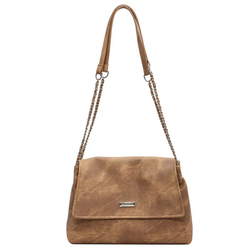 Beige Vintage Chain Shoulder Bag for Women 2026 - Image 3