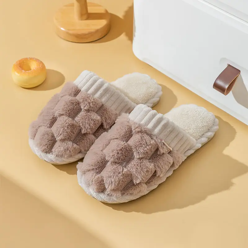 Cixi Cotton Slippers Spring and Autumn Men's Winter Home Indoor Non-slip Home Warm Couple's Winter Fur Plush Men - Image 25