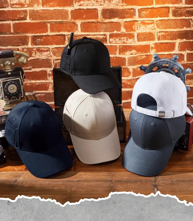 Men's Beige Peaked Cap with Personal Pocket Storage — feature 4