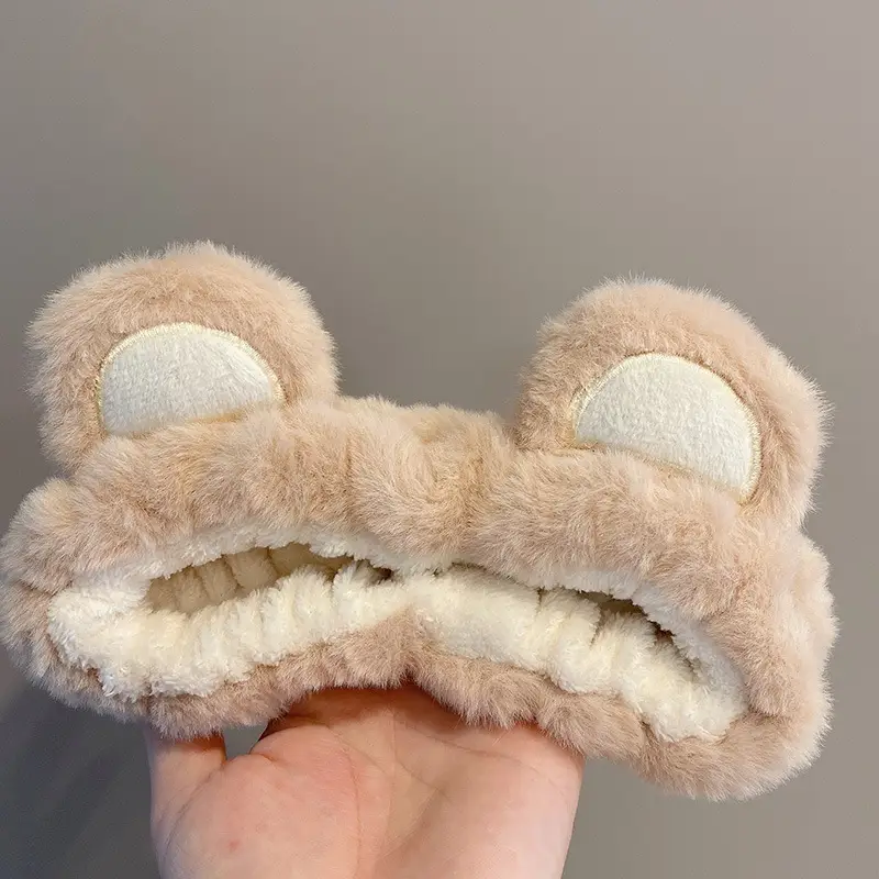 Plush Bear Hair Band for Girls Face Wash & Makeup - Image 5