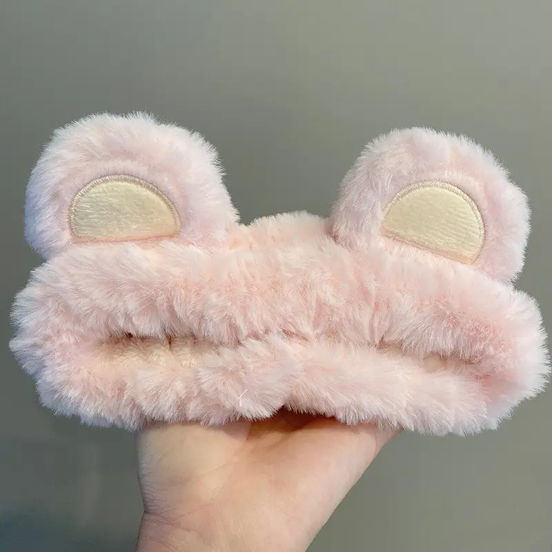 Plush Bear Hair Band for Girls Face Wash & Makeup - Image 2
