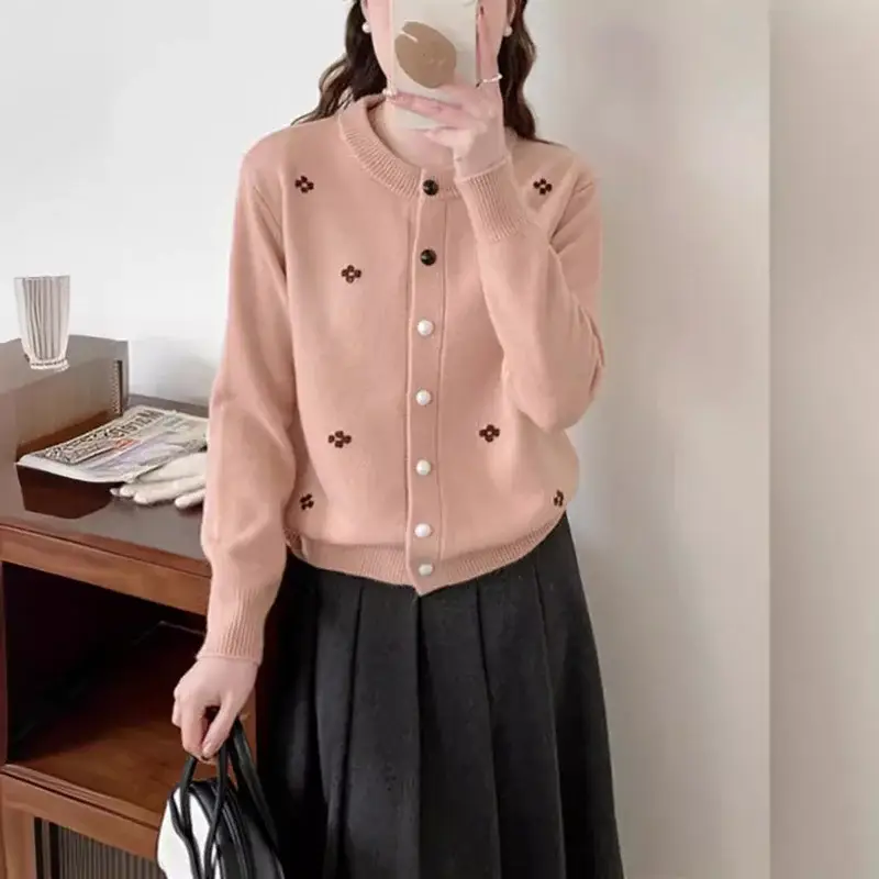 Women High Collar Knitted Sweater Grey 2025 — feature 17