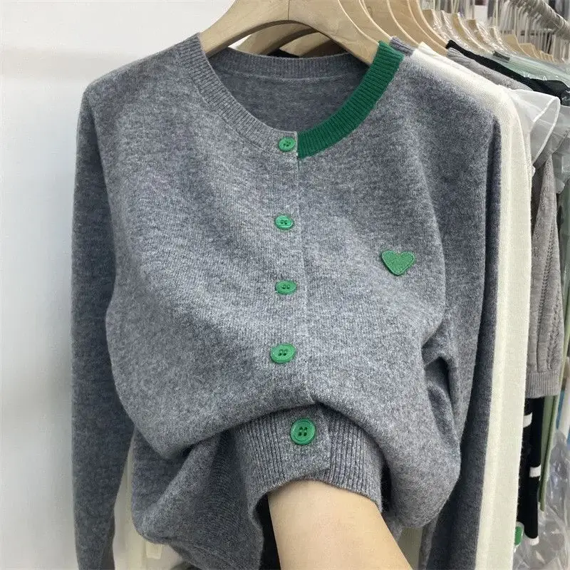 Women High Collar Knitted Sweater Grey 2025 — feature 3