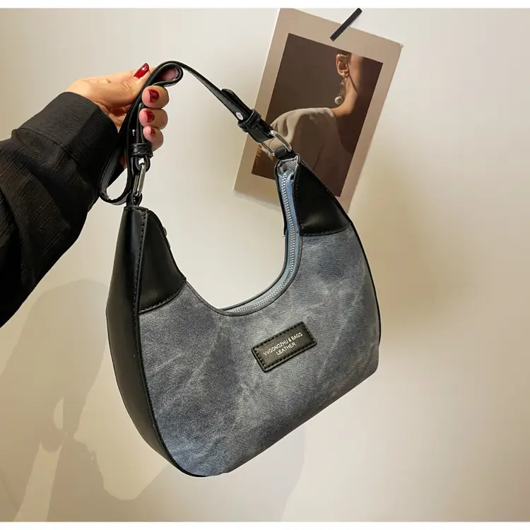 Women's Grey Suede Shoulder Crossbody Bag Large Capacity 2026 — feature 21