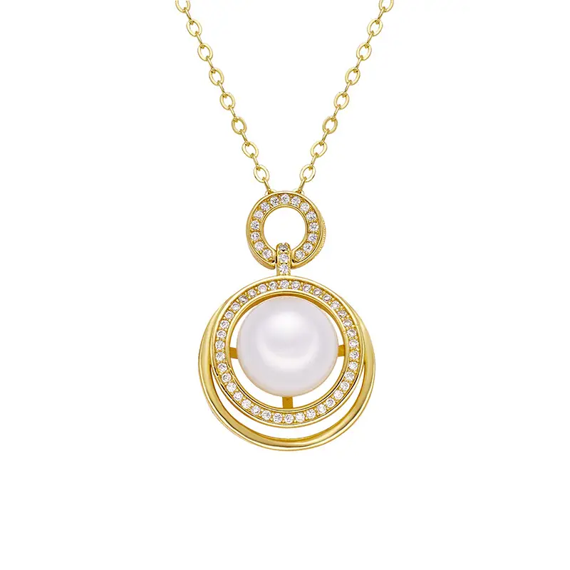 Golden Pearl Pendant Necklace for Women - Image 5