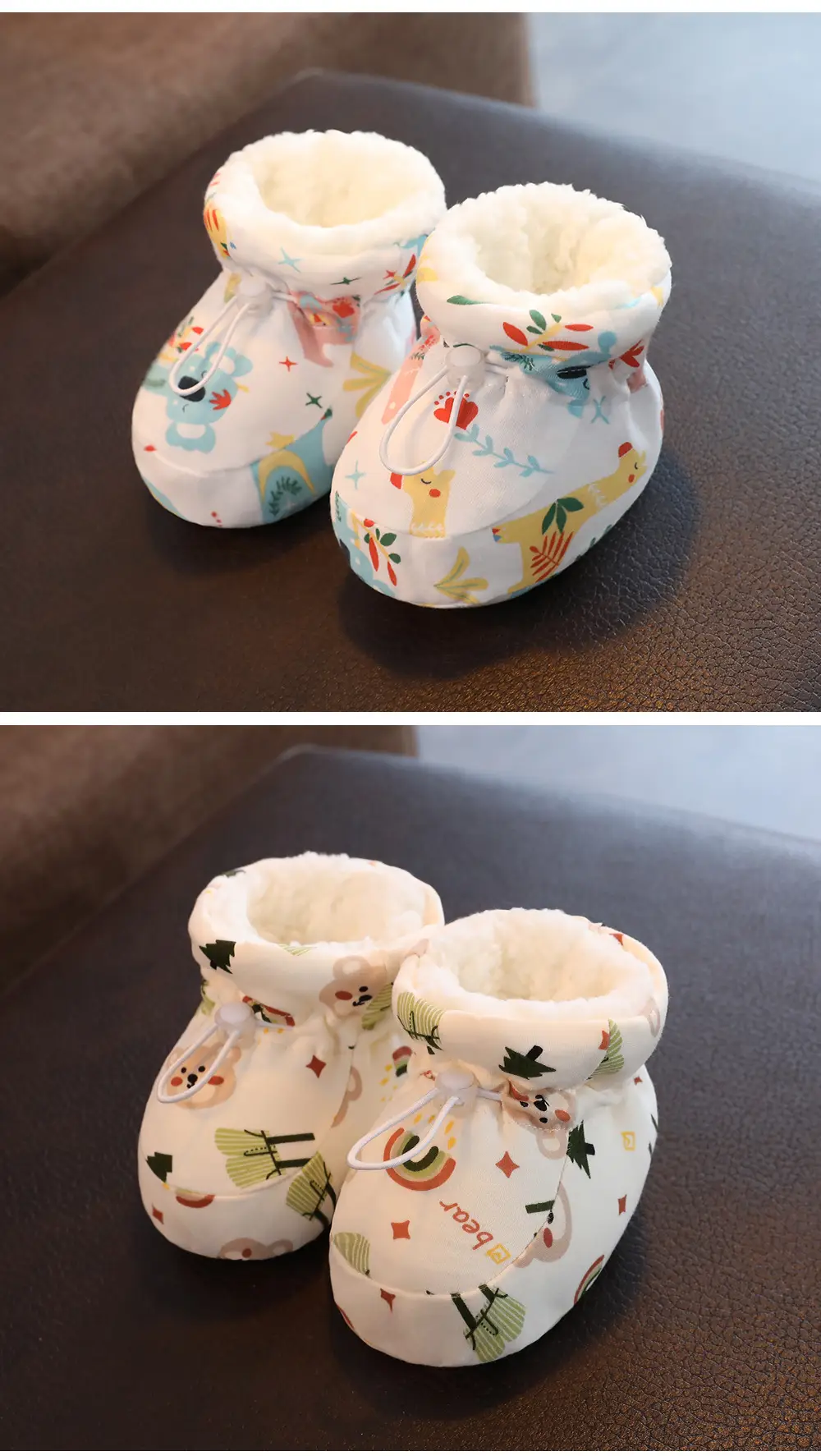 Pink Fleece Baby Shoes for 3-13M Olds Anti-Slip Warm — feature 11