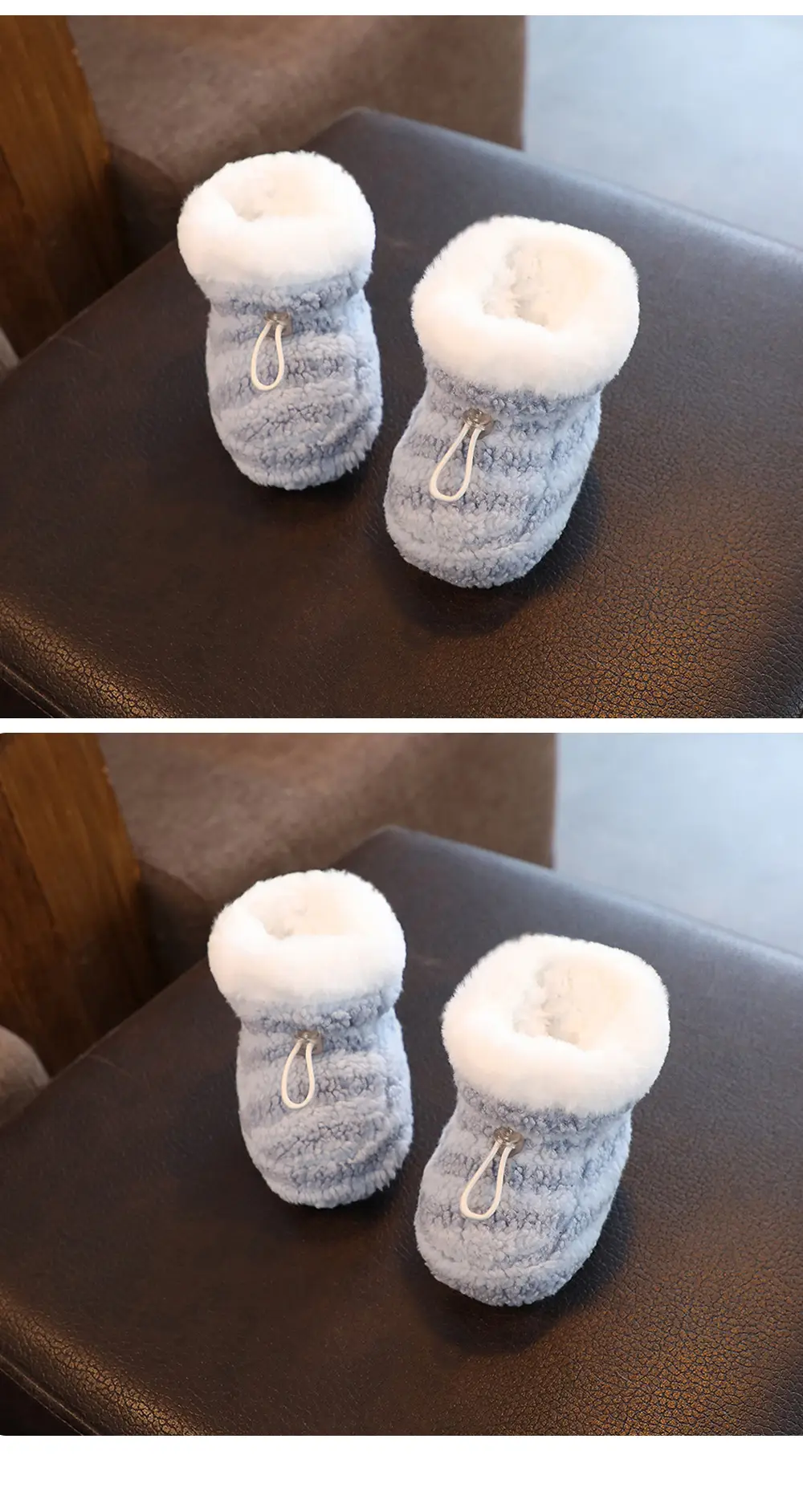 Pink Fleece Baby Shoes for 3-13M Olds Anti-Slip Warm — feature 15