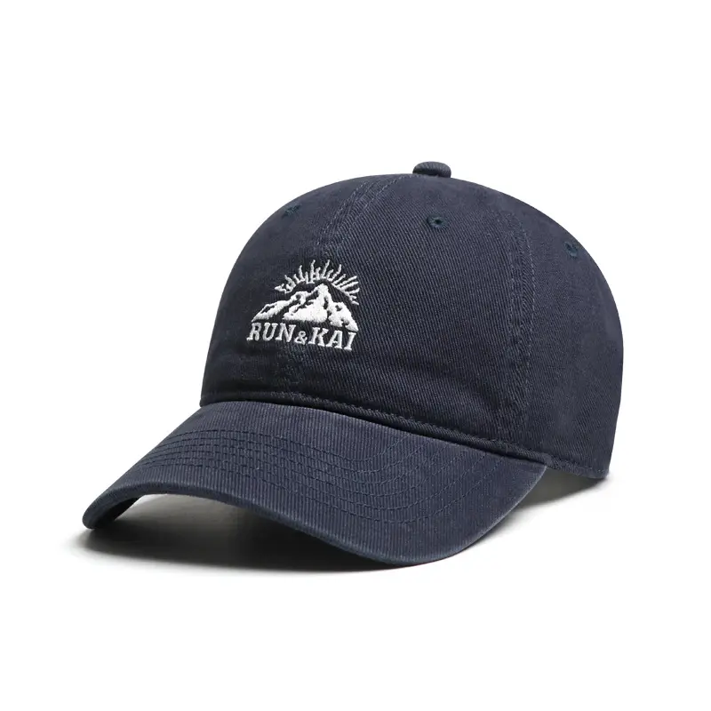Retro Mountain Embroidered Men's Cap Brown - Image 3