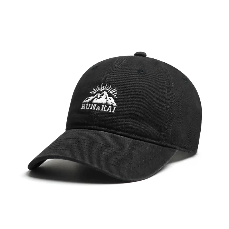 Retro Mountain Embroidered Men's Cap Brown - Image 4