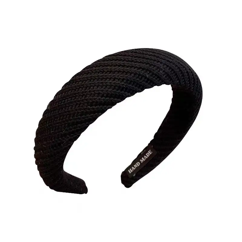 Autumn Winter Wool Knitted Wide Brim Headband Candy Color - Image 15