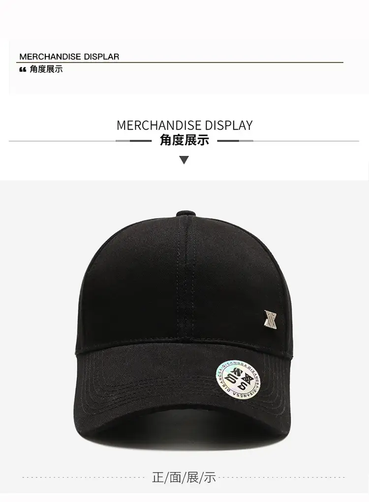 Men's Black Sports Cap Sunshade Travel Cap — feature 10