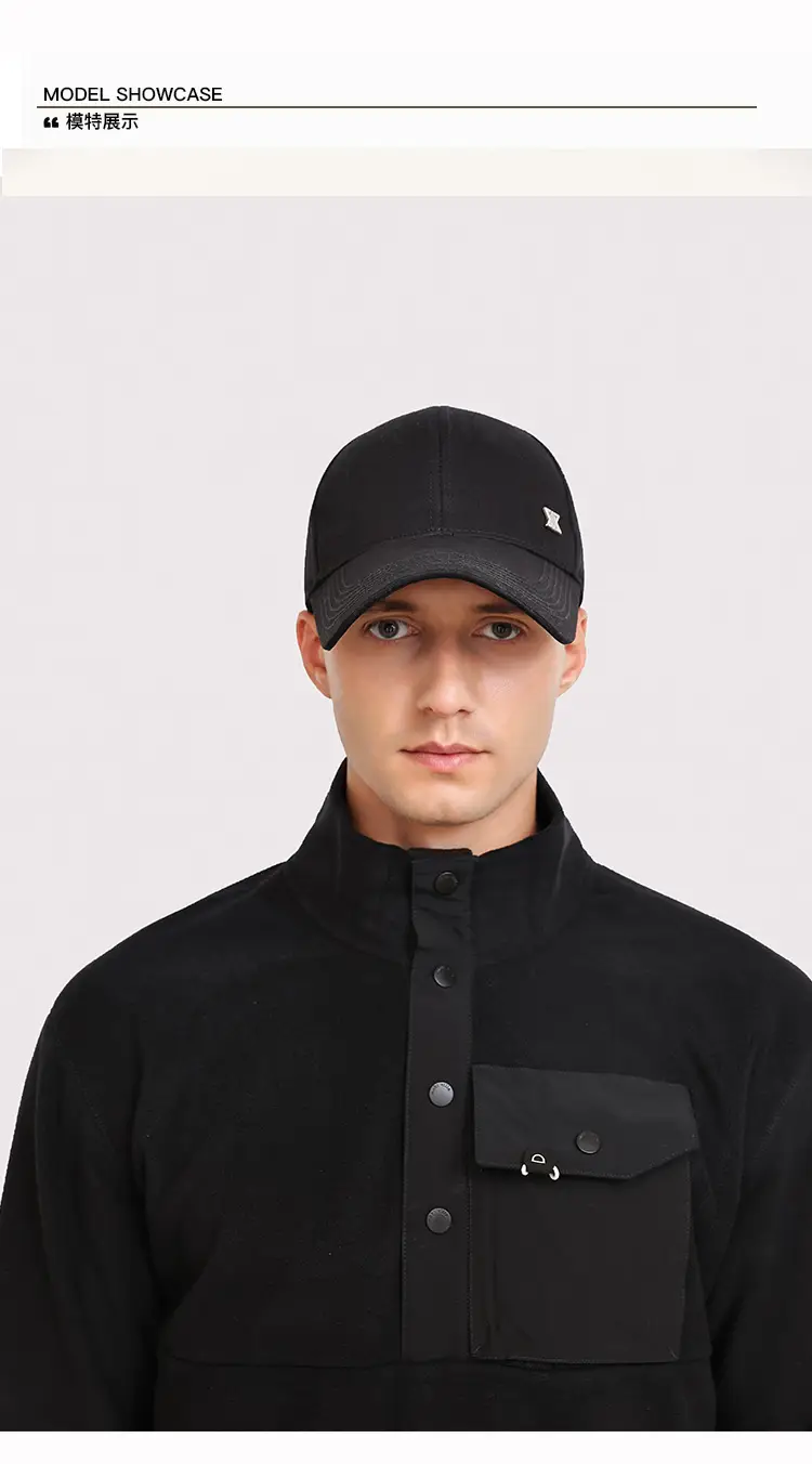Men's Black Sports Cap Sunshade Travel Cap — feature 16