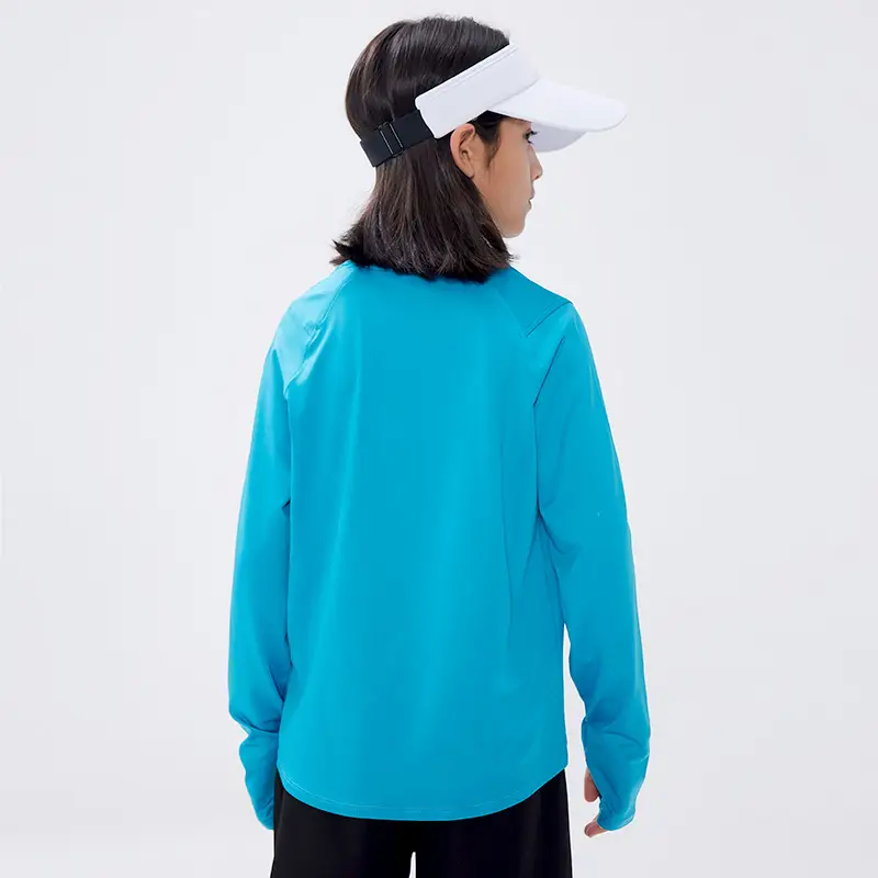 Kids Long Sleeve T-Shirt Blue Oversized Summer Wear - Image 5